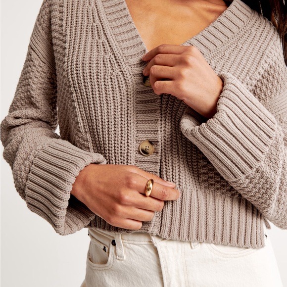 Abercrombie & Fitch Brown Cardigan Sweater - Picture 2 of 10